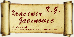Krasimir Gaćinović vizit kartica